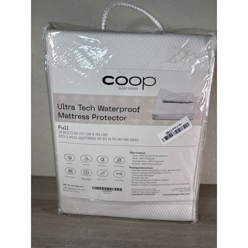 Coop‎ Home Goods Ultra-Cool Waterproof Mattress Protector - Full (54 x 75 in)
